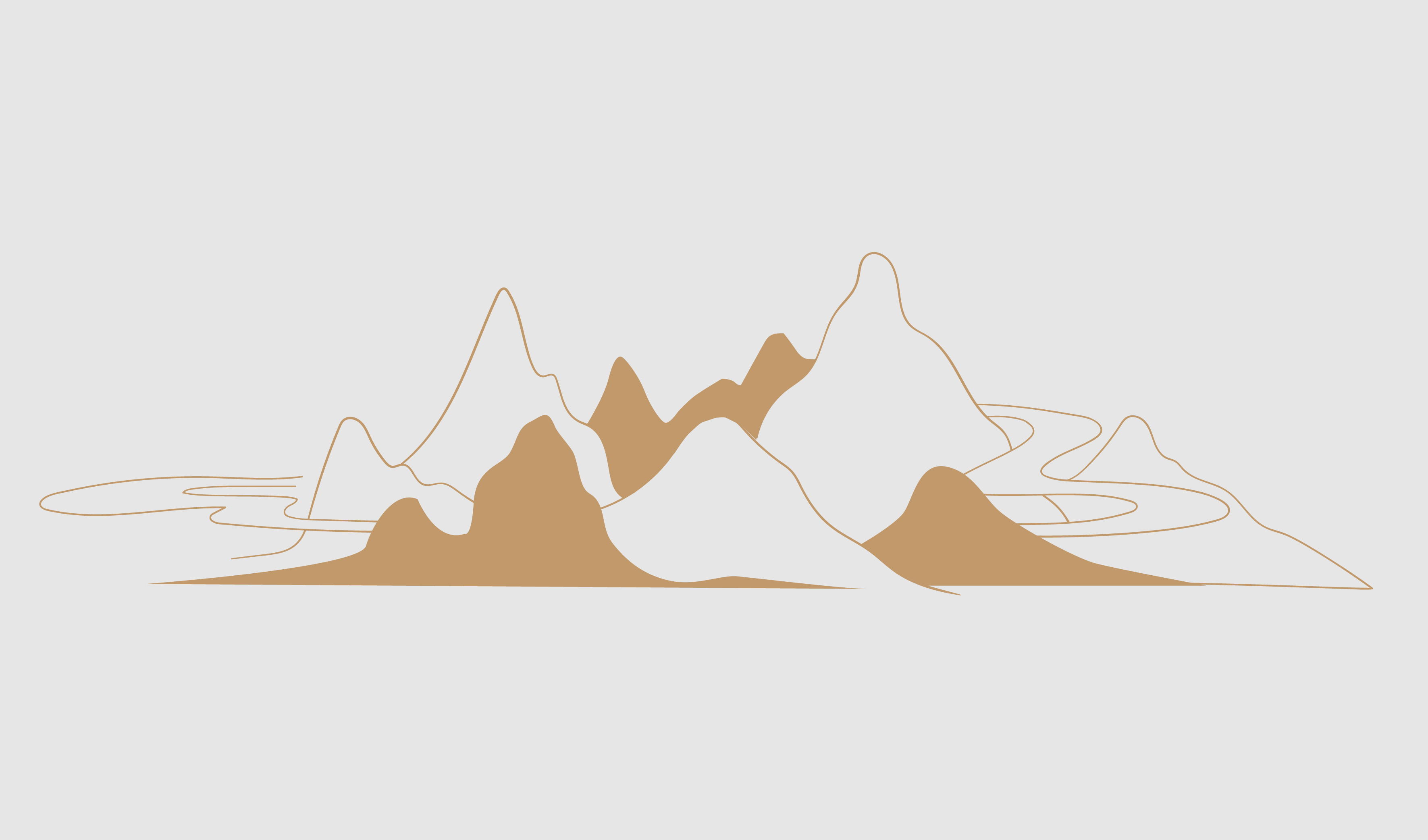 现代感线条 山 插画矢量图